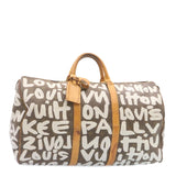 LOUIS VUITTON Monogram Graffiti Keepall 50 Boston Bag - AWL1430