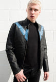 Mens Nightwing Blue Eagle Leather Jacket
