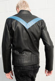 Mens Nightwing Blue Eagle Leather Jacket
