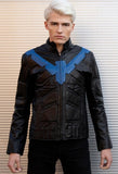 Mens Nightwing Blue Eagle Leather Jacket